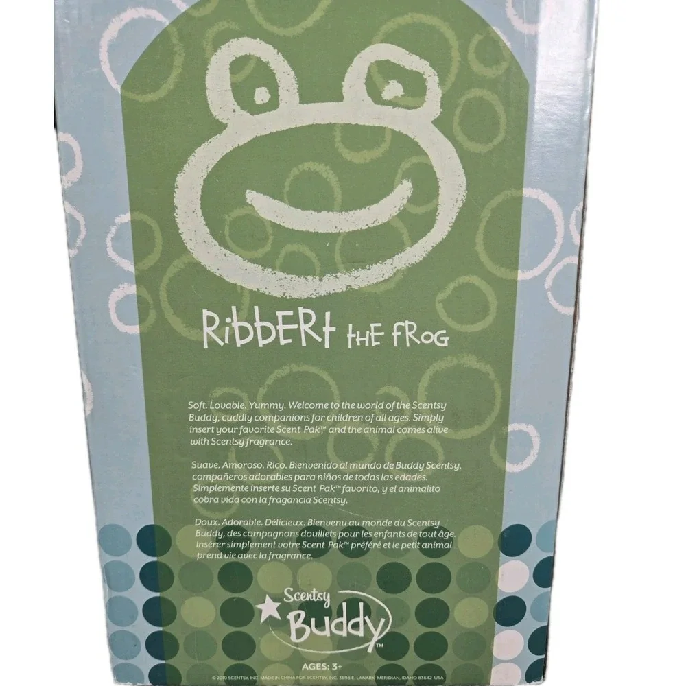 Scentsy Buddy Ribbert the Frog Green Textured Plush Stuffed Animal NIB 2010